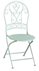 Set Tavolo e 2 Sedie Pieghevoli da Giardino in Metallo Ragusa Verde