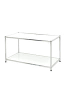 Scaffale in Acciaio Cromato 2 Ripiani Bianchi Tosini E-408040W