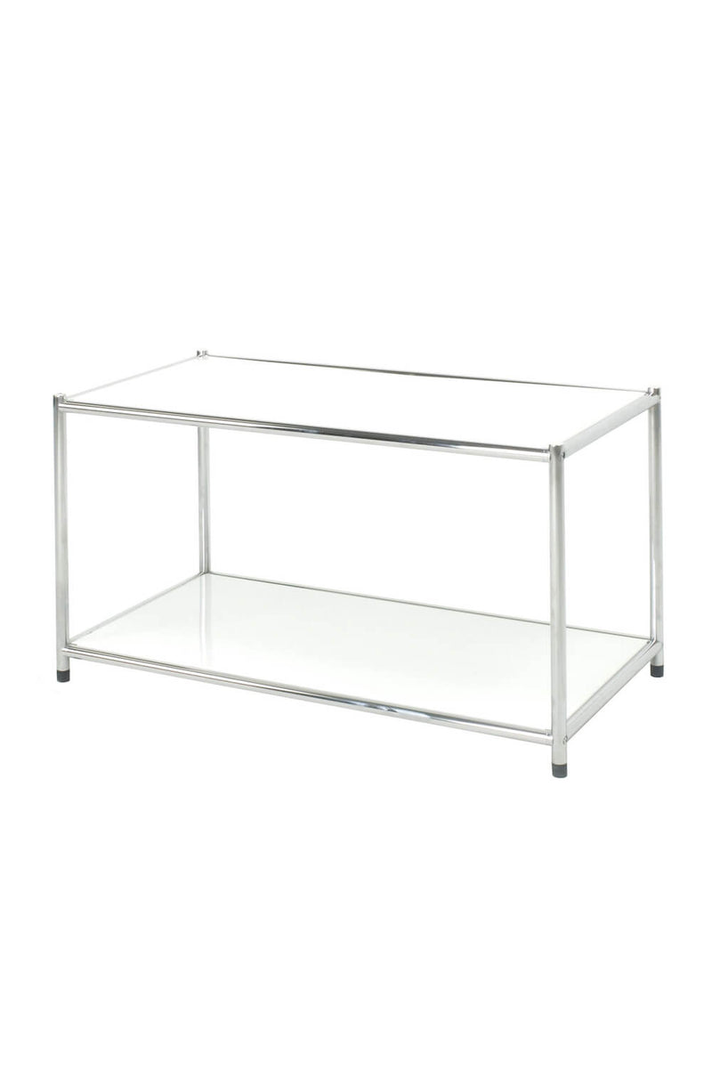 Scaffale in Acciaio Cromato 2 Ripiani Bianchi Tosini E-408040W