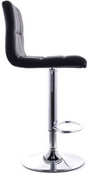 Sgabello con Alzata a Gas e Seduta Girevole in Similpelle Vandi Nero