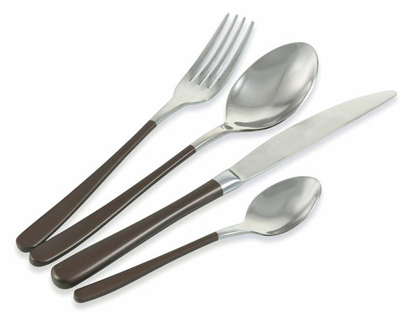 Servizio Set di Posate 24 Pezzi in Acciaio Villa d'Este Home Tivoli Officina Marrone prezzo