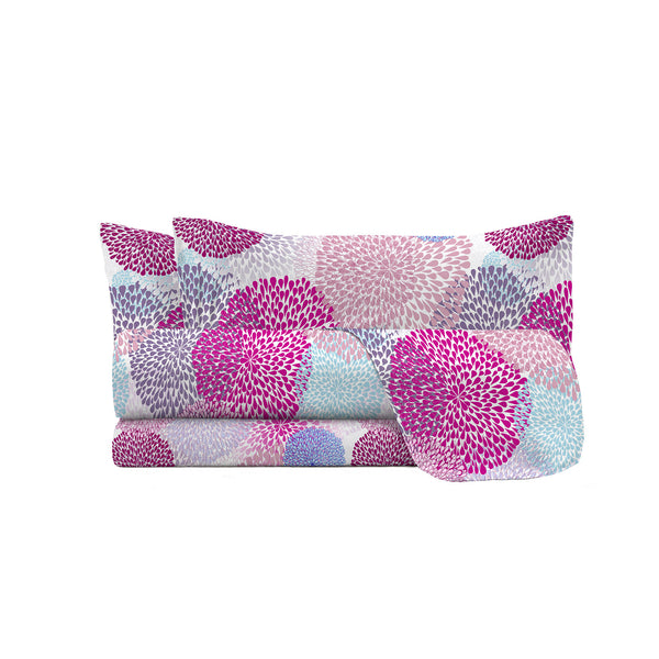 Set Lenzuola con Stampa Sopra Sotto e Federe Linea River Loira Varie Misure sconto