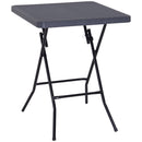 Tavolino Pieghevole da Giardino 60x60x74 cm  Marrone