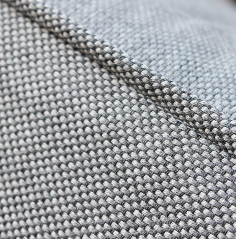 Set Salotto da Giardino Divano 2 Poltrone e Tavolino con Cuscini in Acciaio Grigio