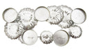 Portacandele Rett-Plus Argento 40x19x15,5 cm in Ferro Argento