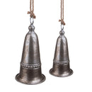 Set di 2 Campane con Fregio 32 cm Silver