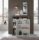 Credenza Mogol bianco lucido ossido 108x42x127H cm