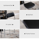 Set 2 Sgabelli Alti da Bar 42,5x48,5x104 cm in Metallo Nero