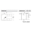 Lavello 86x50 cm sinistro