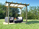 Telo Copertura per Pergola da Giardino 240x240 cm Ombreggiante in PVC Microforato Bianco