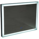 Specchio con Lampada Led e Antiappannamento in Alluminio Cromato Argento 80x60 cm 