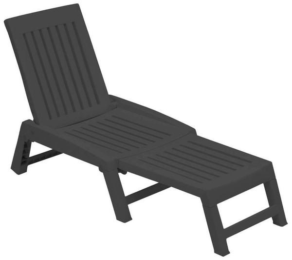 sconto Lettino Prendisole in Resina Bauer Orfeo Antracite