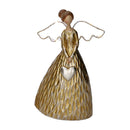 Angelo resina oro con ali led cm 12,5x7xh20,5