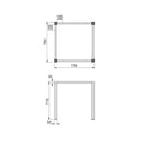 Set Struttura e Gambe Tavolo 750x750 mm in Acciaio Emuca Bianco