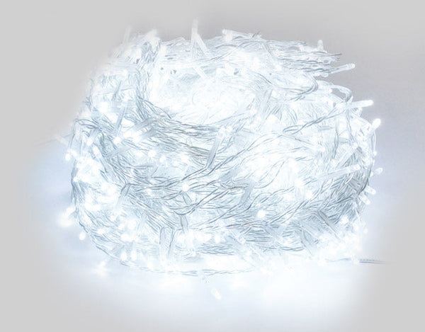 Luci di Natale Filo 900 LED 3m Luce Fredda Cavo Trasparente acquista
