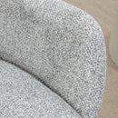 Sedia Moderna con Braccioli e Schienale Imbottiti 63x69x75 cm in Tessuto Effetto Lino Grigio  