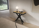 Consolle Allungabile 90-300x40x77 cm Saki Evolution Quercia Natura Gambe Antracite 