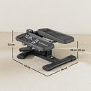 Stepper Twister 2 in 1 con Monitor LCD Pedali Grandi e Antiscivolo Capacità 100 kg Nero      