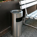 Cestino Gettacarte Posacenere Ø30 cm in Acciaio 15L per Interno Esterno