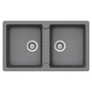 Lavello 86x50 cm 2 vasche croma Samet