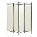 Separé in Ferro 4 Ante 160H180cm Tela Nero