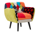 Poltrona Imperial New 71x63x78 cm in Legno Schiuma e Poliestere Multicolor