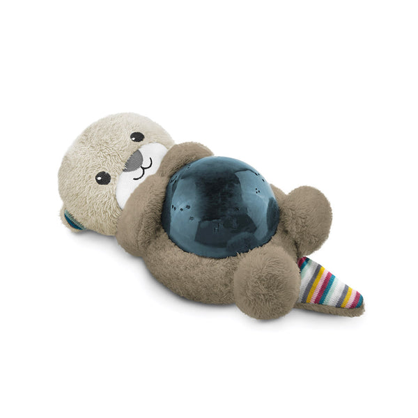 acquista Lontra con Proiettore Oceano e Pesci 25x15x10 cm in Peluche Beige