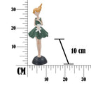 Statuetta Dolly con Coniglietto 11,5x10x33,5 cm in Resina Verde