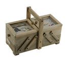 Cassetta Portalavoro in legno rosina 2 cassetti cm 33x16xh22