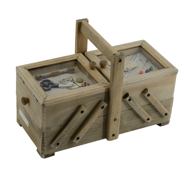 Cassetta Portalavoro in legno rosina 2 cassetti cm 33x16xh22 acquista