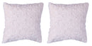 Set 2 Cuscini Decorativi 43x43x6 cm in Poliestere VdE Tivoli 1996 Furry Bianco