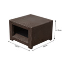Tavolino da Giardino in Rattan Sintetico Marrone 56x56x44.5 cm 