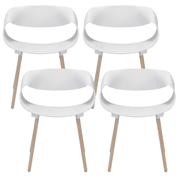 Set 4 Sedie 62x54x74 cm in Polipropilene Diletta Bianco online