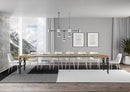 Tavolo Allungabile 120/380x90 cm Karamay Quercia Natura Gambe Antracite      