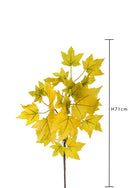 Set 4 Ramo Artificiale con Foglie di Platano autunnale 