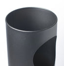 Pattumiera Gettacarte Ø24,3xh66,5 cm con Posacenere In Acciaio Verniciato Grigio