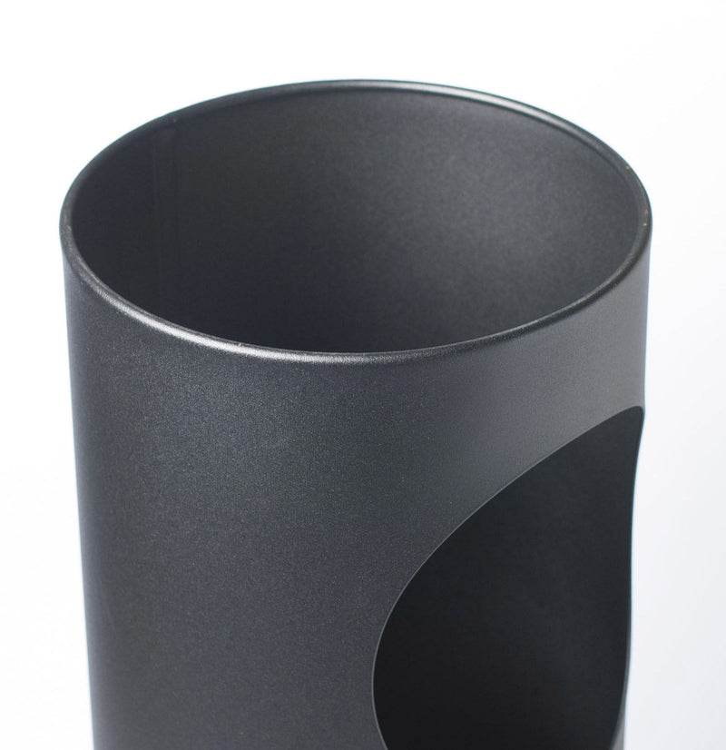 Pattumiera Gettacarte Ø24,3xh66,5 cm con Posacenere in Acciaio Inox