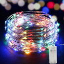 Luci di Natale 50 MicroLed Multicolor a batteria da Interno