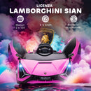 Macchina Elettrica per Bambini 12V con Licenza Lamborghini Sian FKP 37 Rosa