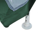 Gazebo Esagonale 3,9x2,5 m con Zanzariere in Ferro e Poliestere Verde 