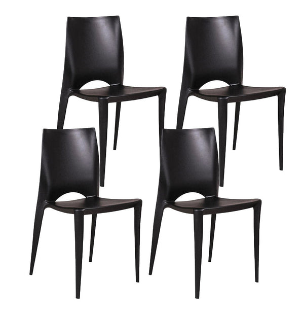 Set 4 Sedie 41x44xH84 cm in Polipropilene Denise Nero online