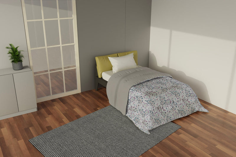 Trapunta Invernale 1 Piazza e Mezzo Stampata in Microfibra 300gr Double Face Flor