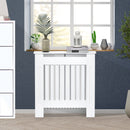 Copritermosifone in Legno MDF Bianco 78x19x81 cm 