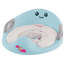 Sedile Riduttore WC per Bambini Ovale Morbido con Paraspruzzi Azzurro