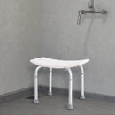 Sgabello per Doccia Bagno antiscivolo bianco altezza regolabile 