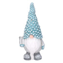 Gnomo resina azzurro con led cm 21,5x16,5xh47