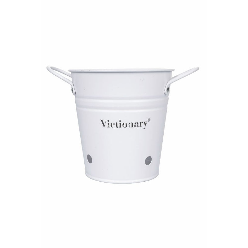 Secchiello Aglio 1 Litro in Metallo VdE Tivoli 1996 Bianco