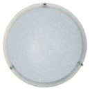 Plafoniera 2xE27 Ganci Cromo Vetro Lastra Bianco E-Energy Gaia