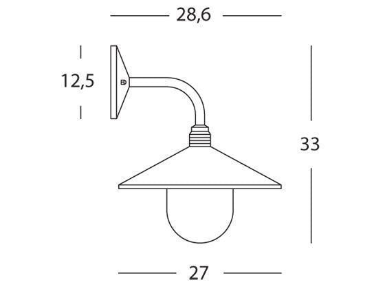 Applique in Basso da Esterno E27 in Alluminio Sovil Bianco