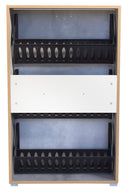 Scarpiera 3 Ante a Ribalta 73x25x120 cm in Legno Salvaspazio Pietra